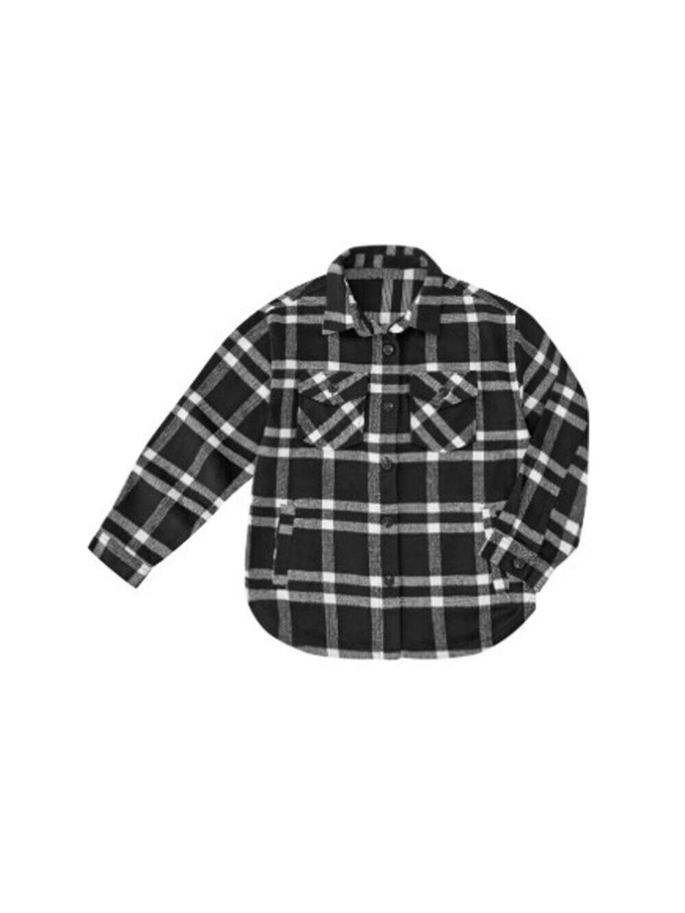 Women's Shacket Black and White Size L